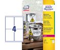 Label, Polyester, 139 x 99.1mm, 20x 4pcs, White